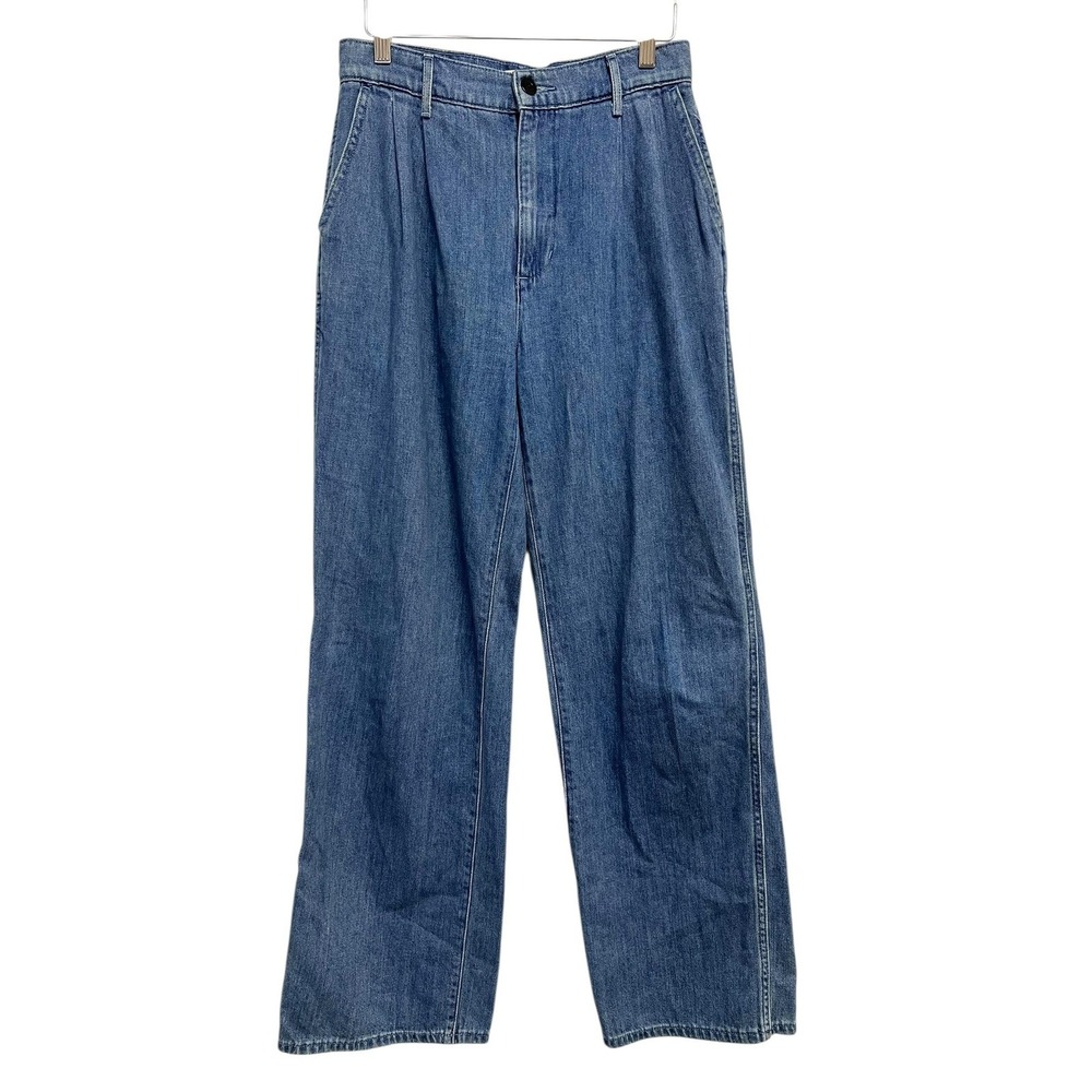Wilfred Free Jeans Pants Womens 6 Blue‎ Organic Cotton Wide Leg High Rise